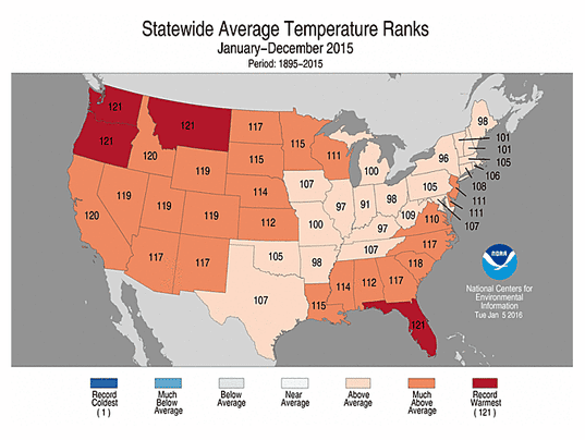 2015 One Of Usas Warmest Wettest Years