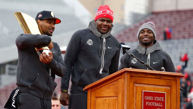Ohio State's formerly three-way quarterback quandary between (left to right)  Braxton Miller, Cardale Jones and J.T. Barrett was unusual, both in its occurrence and its quality.