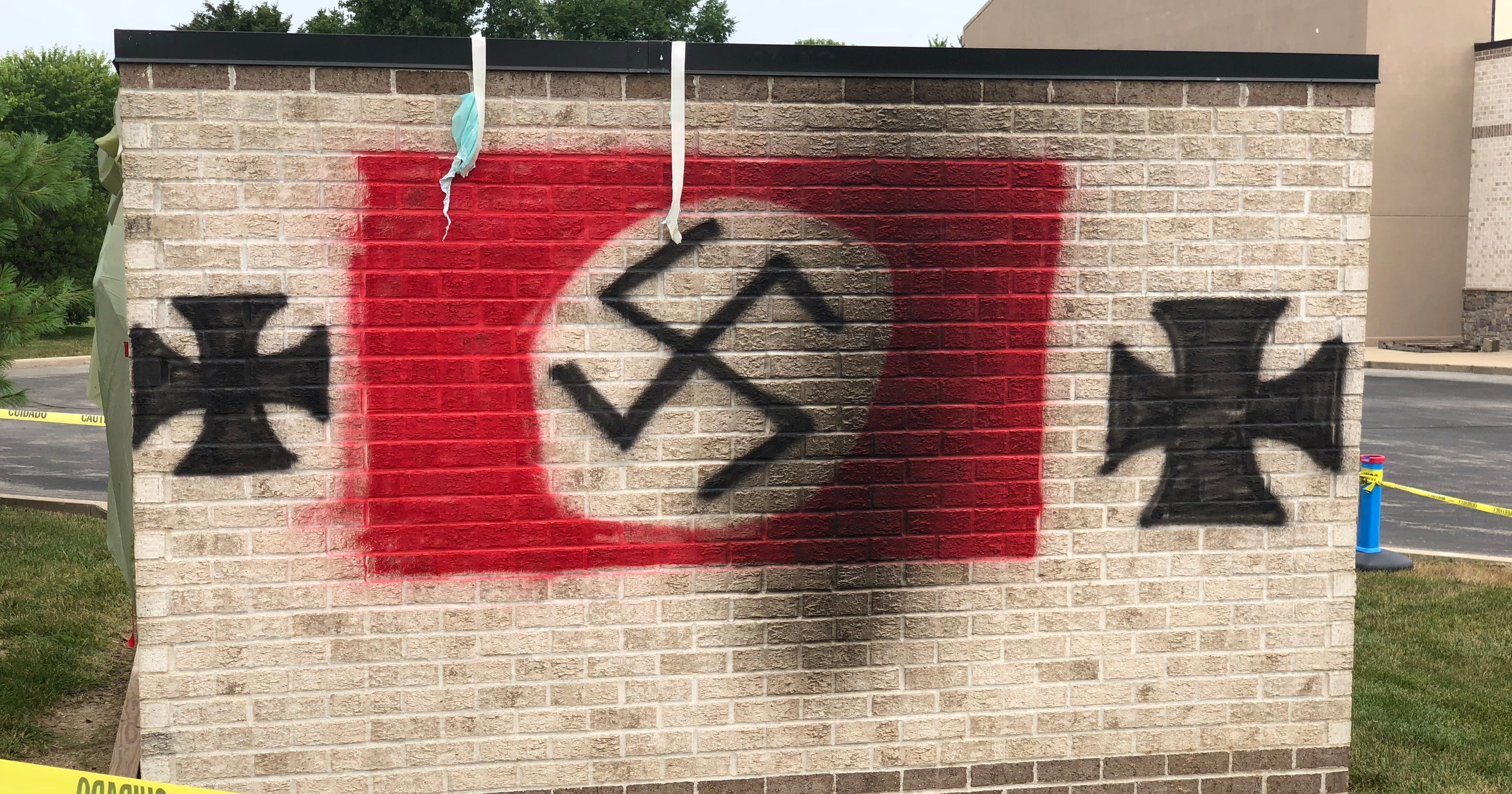 Carmel synagogue tagged with antiSemitic graffiti