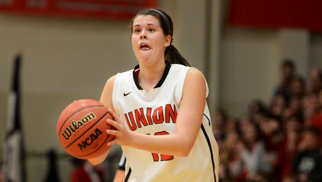 Union University's Kelsey Risner scored 27 points, 7-11 from three, during Friday night's NCAA Division II South Regional Quarterfinal game against Albany State. Union defeated Albany State, 92-83.