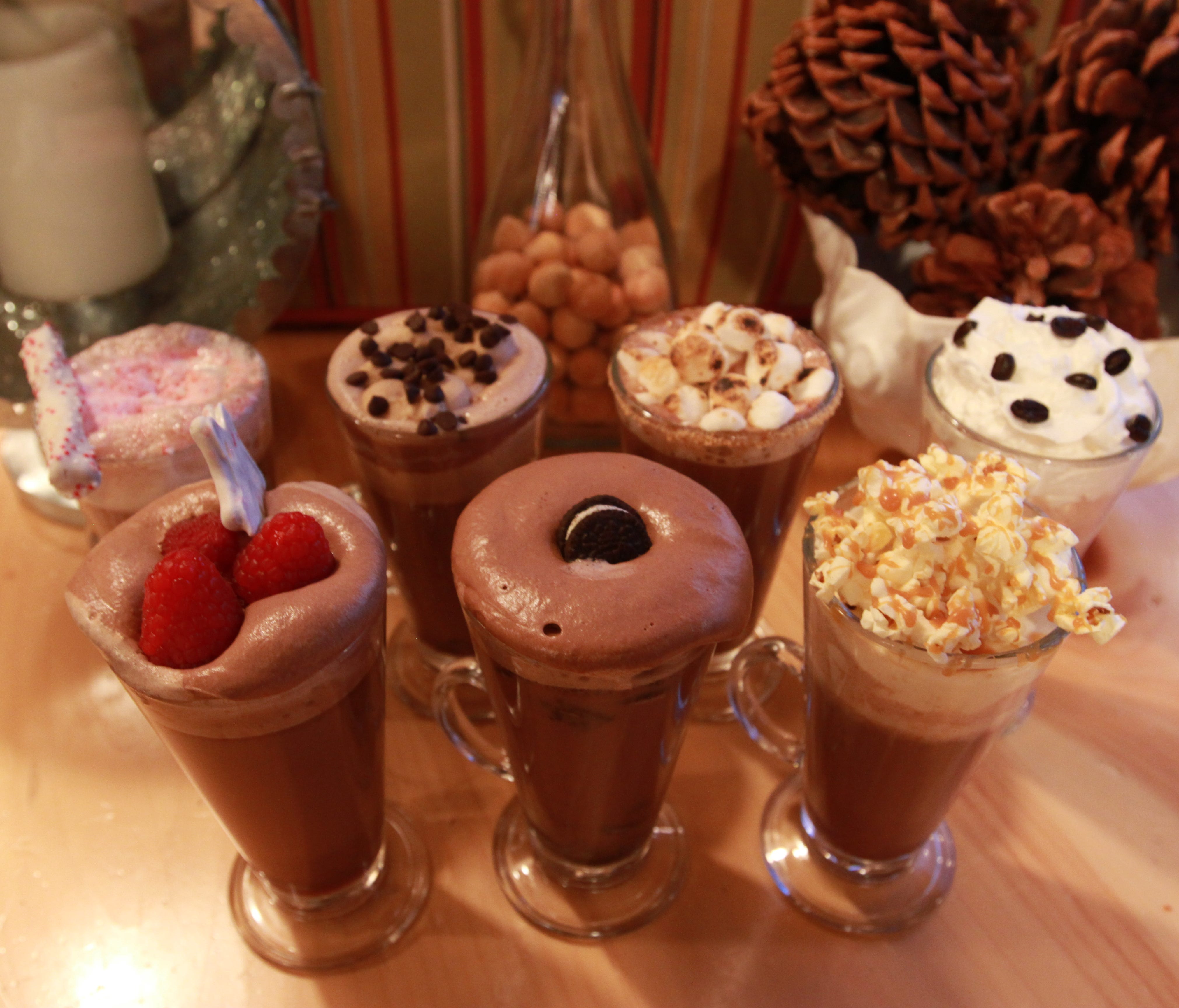In Park City, Utah, Murdock's Cafe offers seven hot chocolate concoctions showcasing popcorn, Oreo, peanut butter and raspberry.