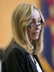 Prosecutor Jeannette Gallagher, shown in court on March