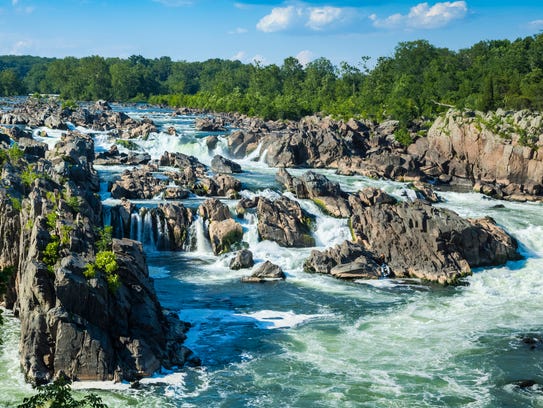 "Great Falls of the Potomac late afternoon,I invite