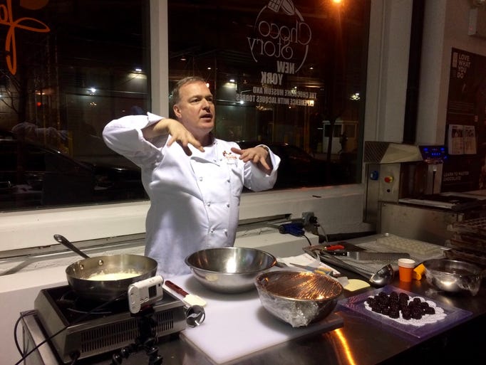 Jacques Torres demonstrates how to make chocolate truffles