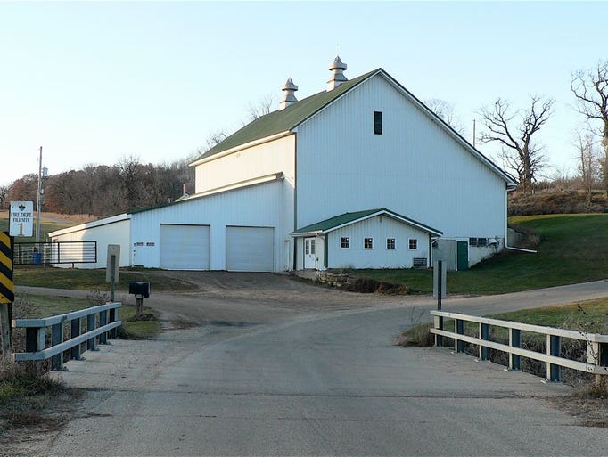 The empty dairy barn today. Note the additions. Hefty