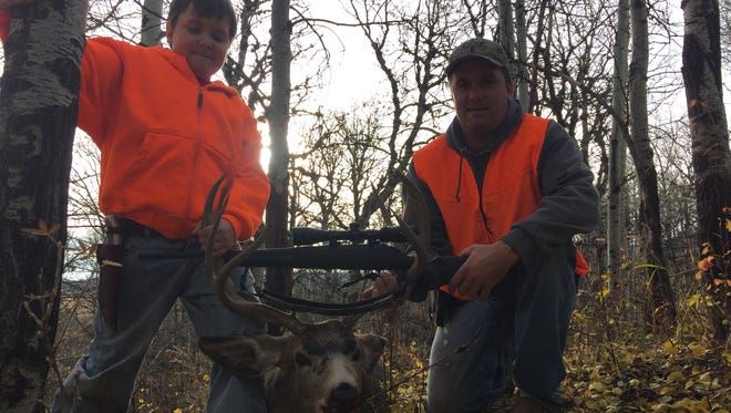 Wyatt Korst got his first deer on Oct. 19 while hunting with his dad.