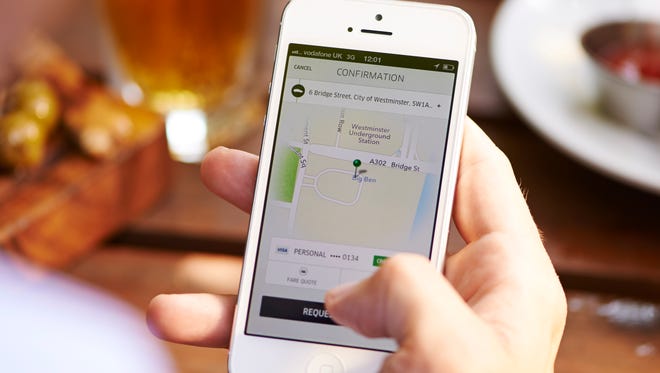 Customers can track their Uber drivers on their smartphone.