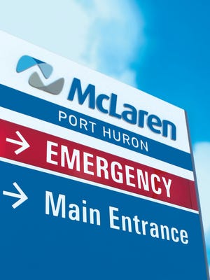 McLaren Port Huron emergency department sign.