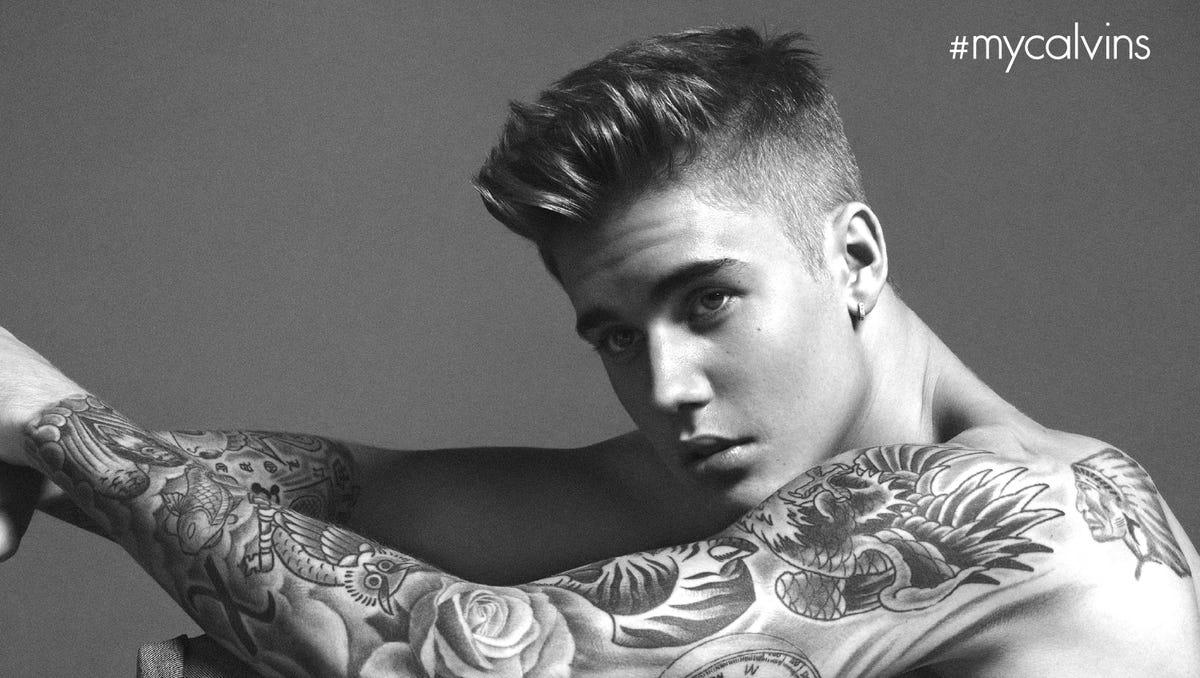 Justin Bieber And Lara Stone Strip Down For Calvin Klein