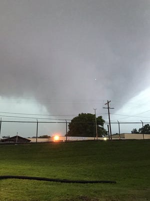 This photo shows a possible tornado in Warren County
