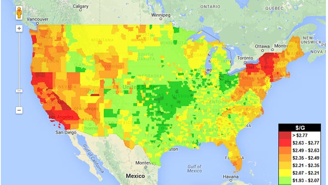 Gas Prices Map