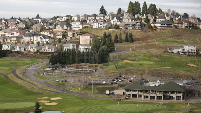 Creekside Golf Club is pictured among homes in the Creekside Estates neighborhood.