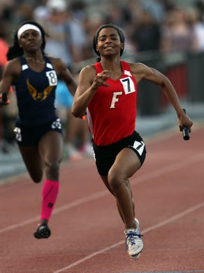 Fairfield's Monmica Johnson comes down the home stretch