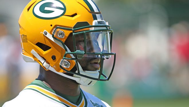 Green Bay Packers running back Ty Montgomery (88) during Green Bay Packers Organized Team Activities at Clarke Hinkle Field in Ashwaubenon, Wis, Tuesday, June 6, 2017.