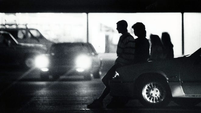 Teens gathered in a parking lot on Preston Highway in 1991.
