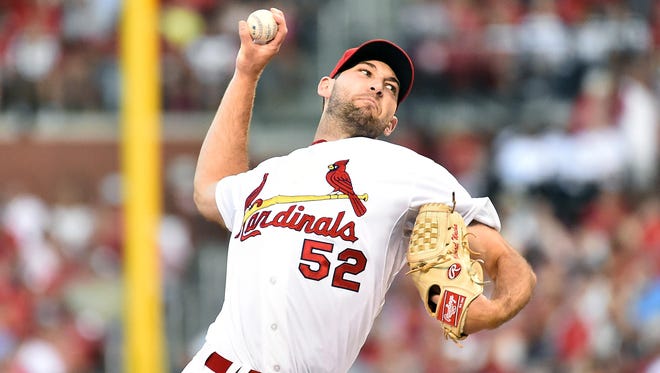 Cardinals starting pitcher Michael Wacha went seven innings against the Colorado Rockies at Busch Stadium.
