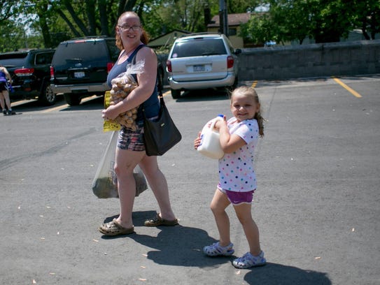 Amanda Spradlin, 31, of Warren and her 4-year-old daughter