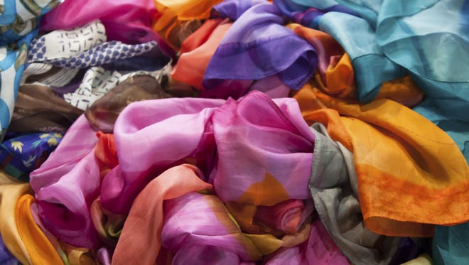 Silk fabrics.