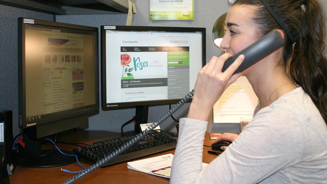 Jordan Fiegen, a social worker at Avera, will be one of the staff members taking calls in the new navigation center.