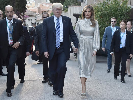 President Trump and first lady Melania Trump went to