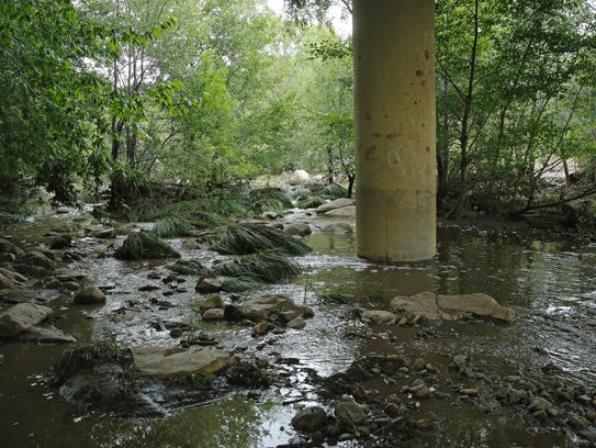 Portions of the East Verde river on Sunday following