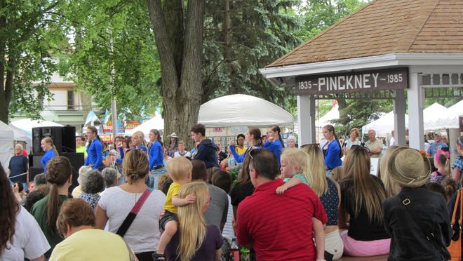Art in the Park draws 15,000 visitors to Pinckney each year.