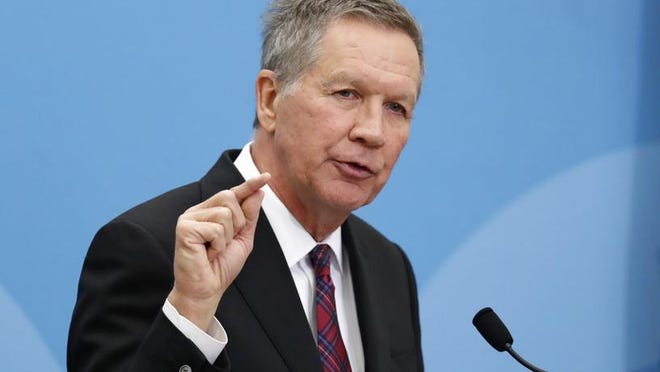 Ohio Gov. John Kasich speaks at The City Club of Cleveland in this Tuesday, Dec. 4, 2018, file photo.