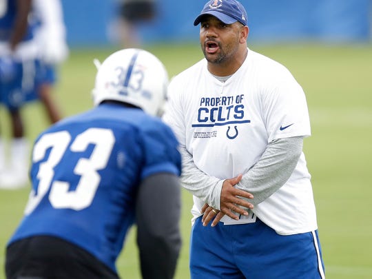 Indianapolis Colts running backs coach Jemal Singleton