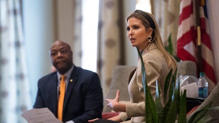 Ivanka Trump speaks during the Women in...