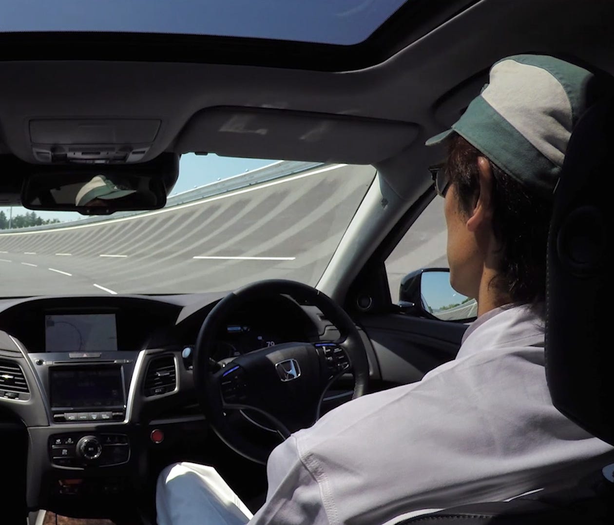 A test drive shows Honda's self-driving vehicle technology in action.