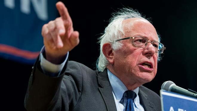 Bernie Sanders addresses supporters in New York on June 23, 2016.