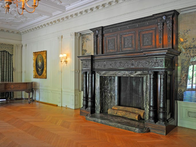 The music room, today. A Steinway piano sits in the