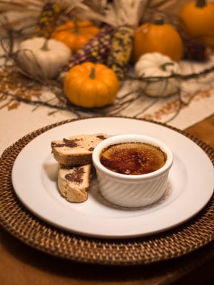 The seasonal pumpkin souffle offered in the Fall at Quiessence at The Farm at South Mountain.