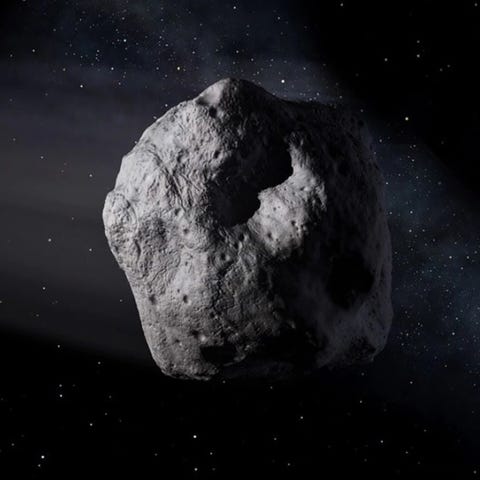 Artist's conception of a near-Earth object. An...