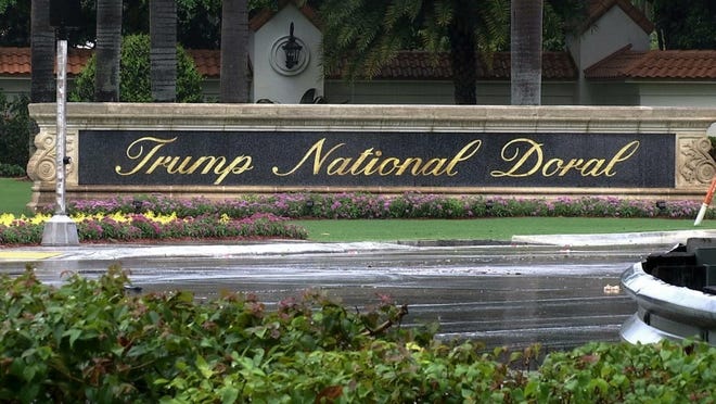 FILE - This June 2, 2017, file image made from video shows the Trump National Doral in Doral, Fla. President Donald Trump said on Twitter on Saturday, Oct. 19, 2019, he is reversing his plan to hold the next Group of Seven world leaders' meeting at his Doral, Florida, golf resort. (AP Photo/Alex Sanz, File)
