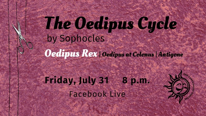 The Curtainless Theatre will perform a live-stream production of “Oedipus Rex.”