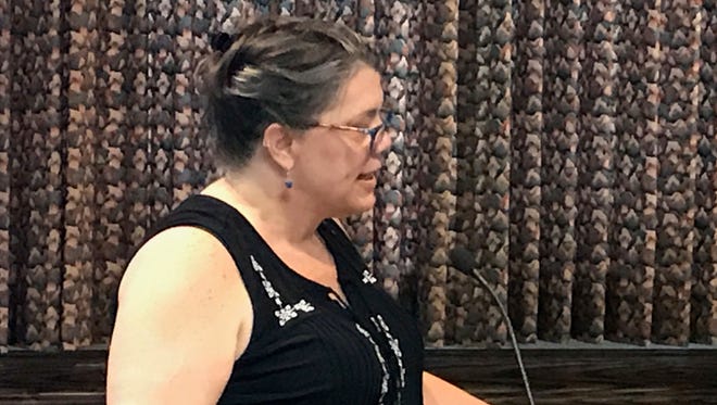 Vicki Magin, who has helped lead a petition to save the Dumser's Dairyland Inlet location from destruction, spoke before the Ocean City council on Tuesday.
