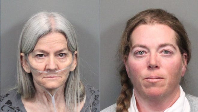Kathleen Dean, 61, (left) and Joleen Dean, 41 (right) were arrested Jan. 2 on charges of animal abuse, unsanitary conditions and felony child neglect.
