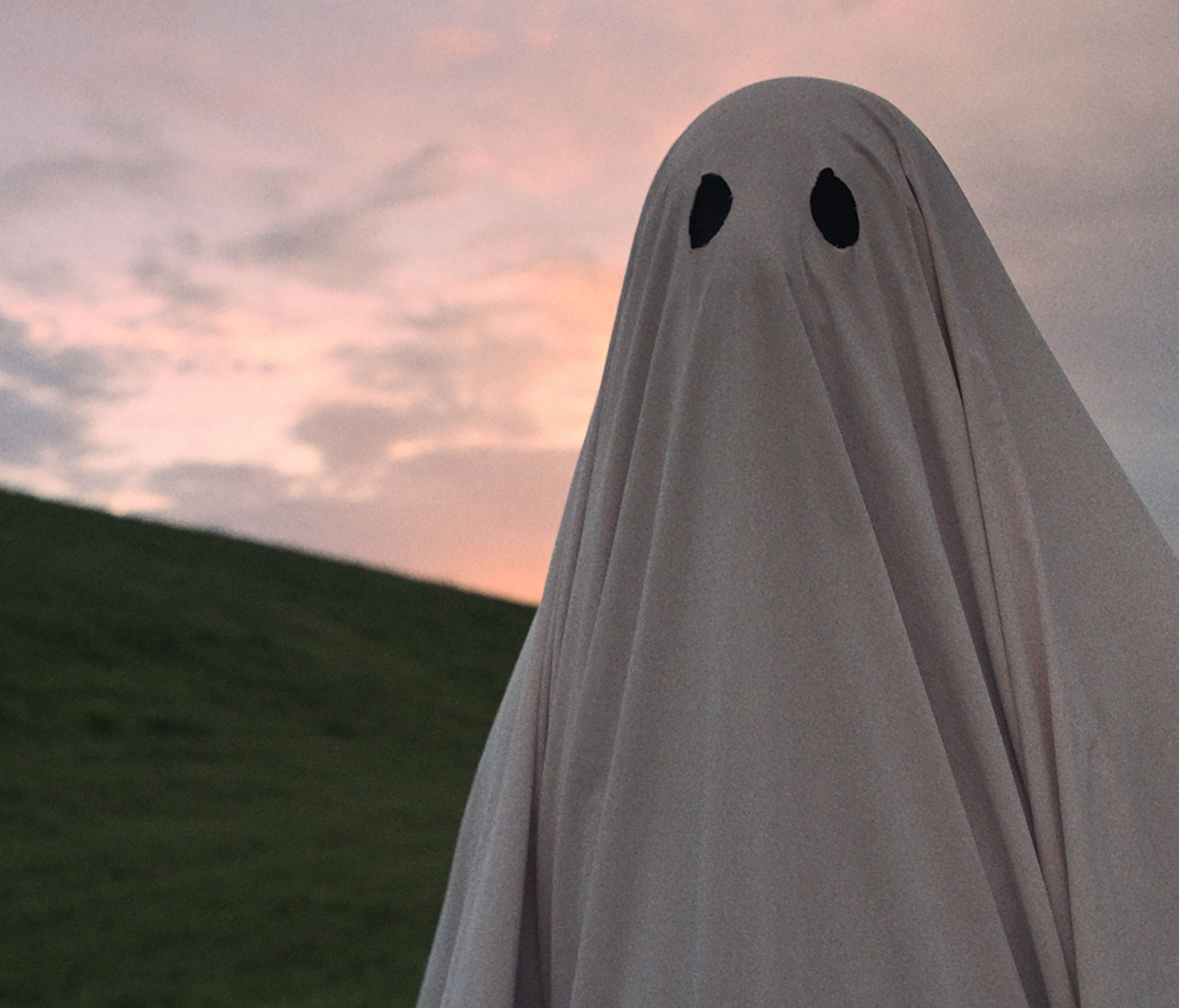 Casey Affleck wears a sheet as a man recently deceased in 'A Ghost Story.'