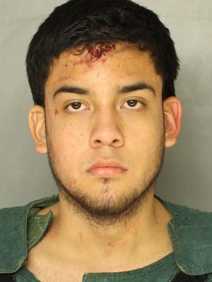 Gregorio Orrostieta, is seen in an undated photo provided by the Lancaster County Prison. Orrostieta, 19, was arraigned Monday,Feb. 9, 2015, on an aggravated assault charge and jailed in lieu of $1.5 million bail in the death of his girlfriend, Millersville University freshman Karlie Hall, 18. Orrostieta told officers he had shoved Hall, causing her to fall to the ground and hit her head on a chair, and then gave her a "back hand" to her face causing her to become unresponsive, an affidavit said. (AP Photo/Lancaster County Prison via PennLive.com)
