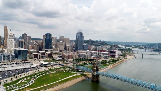 The Banks and Smale Riverfront Park along the Ohio River June 13, 2017. 