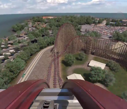 A front-seat view of Cedar Point's new roller coaster Steel Vengeance.