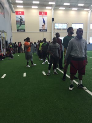 2015 Jackson State pro day at the Madison Healthplex Performance Center.