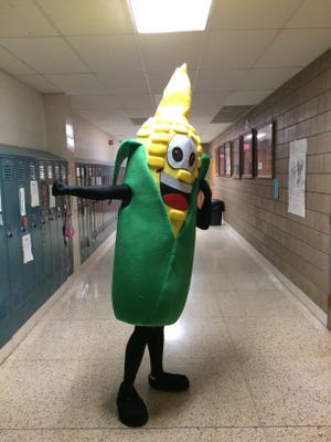 Kernel Hank is the new mascot of the Holdingford High School Huskers.