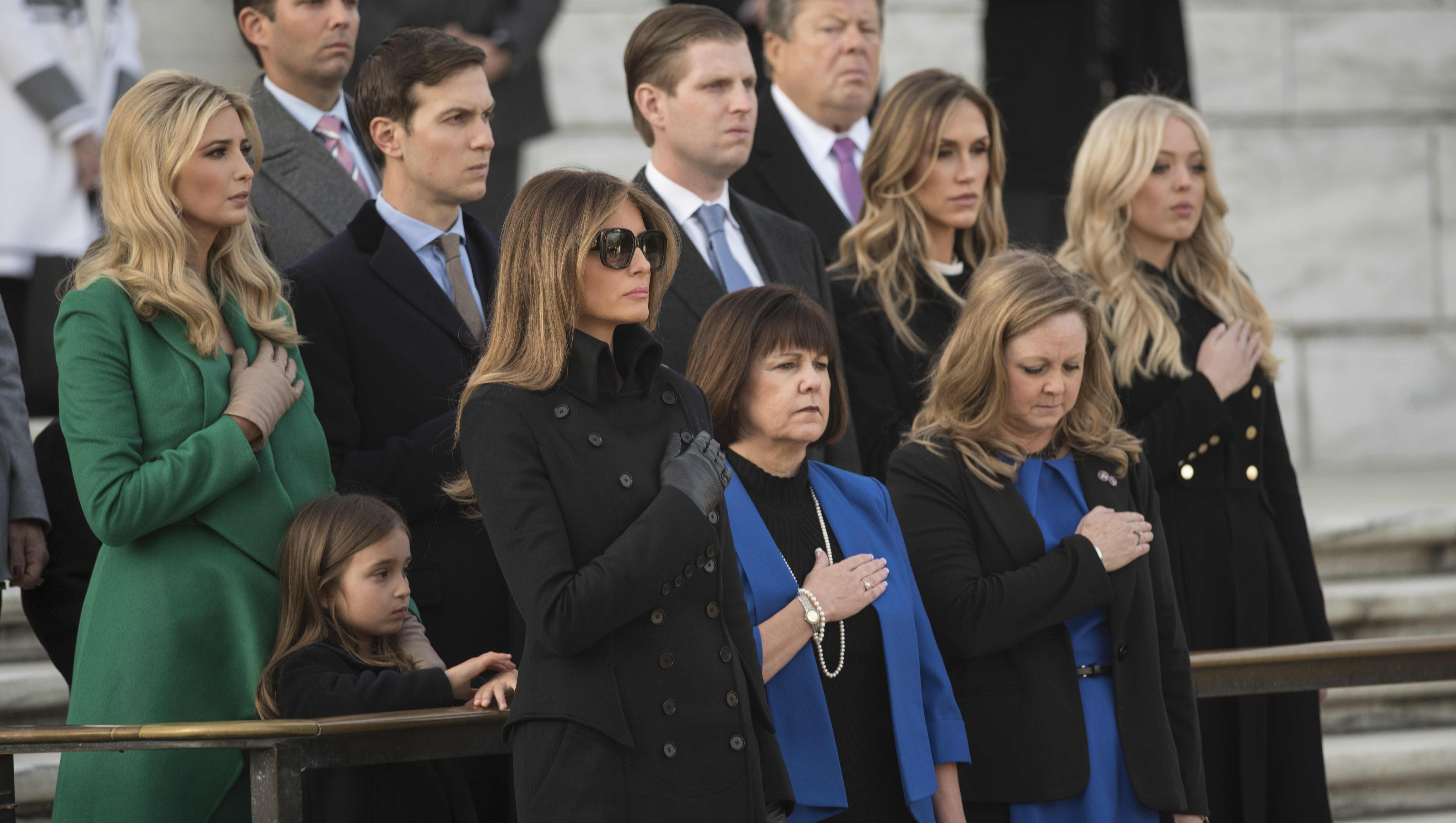 Ivanka Goes Green Outshines Melania In Pre Inaugural Trump Family Appearance