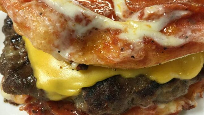 The pizza burger will be available at Deano's beginning on March 1.