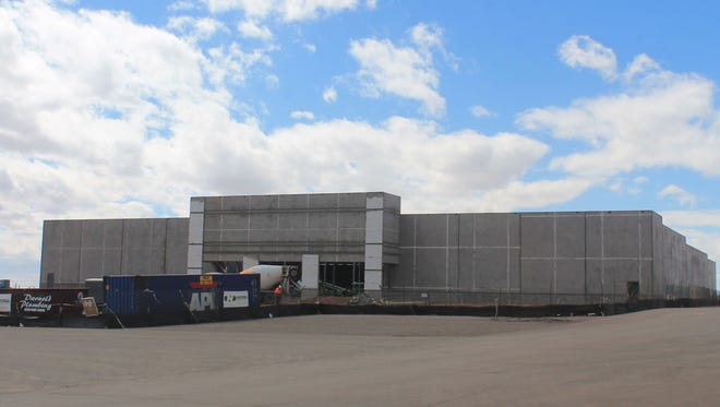 Construction continues on the new Hobby Lobby being built at the White Sands Mall. The arts and craft chain will employ about 60 full-time positions and 20 part-time positions.