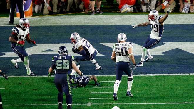 Australsk person symmetri til stede Patriots hang on against Seahawks, win thrilling Super Bowl XLIX