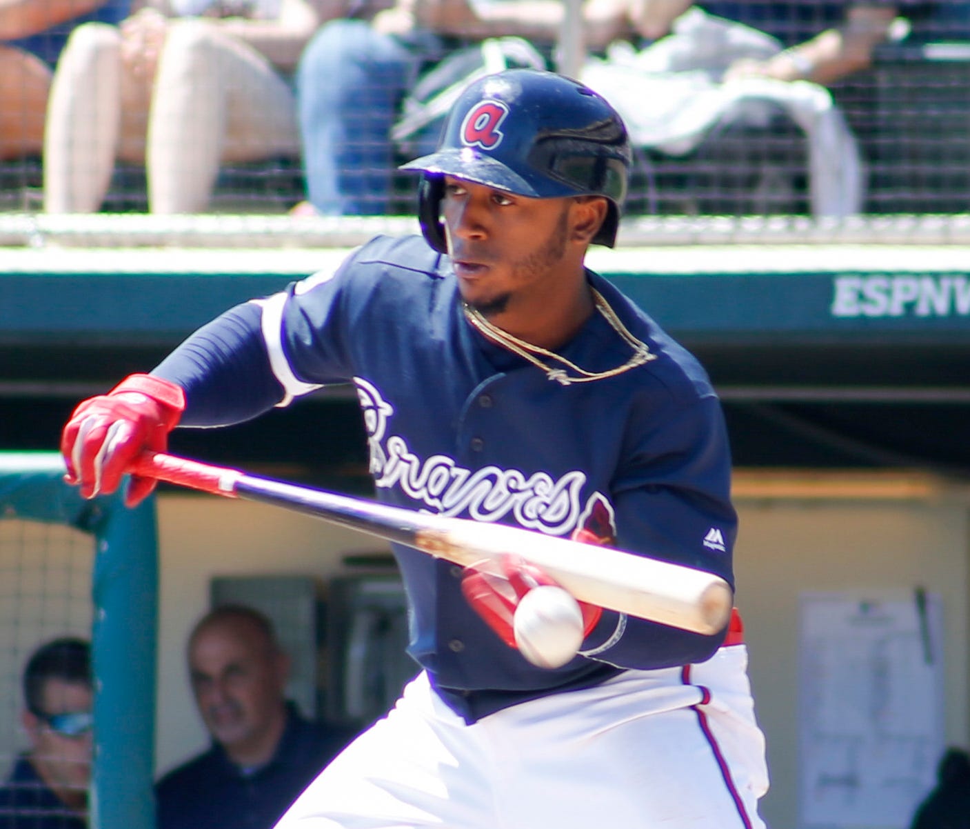 Ozzie Albies hit .286 in 57 games in the majors last season.