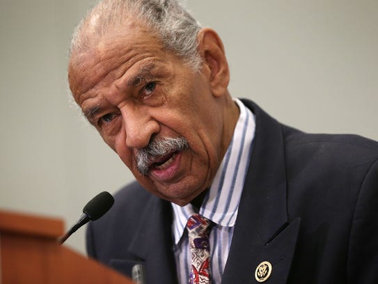 Rep. John Conyers, D-Mich., speaks at a session during